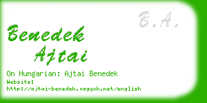 benedek ajtai business card